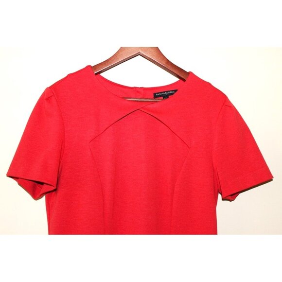 nwot BANANA REPUBLIC Midi Pencil Dress in Terracotta - Size 12P - Picture 2 of 7